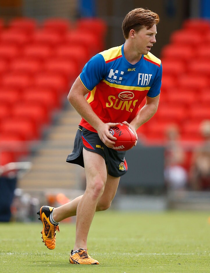 AFL 2015 Training - Gold Coast 171215 GOLD COAST, AUSTRALIA - DECEMBER 17: Jesse Joyce of the Suns in action during the Gold Coast Suns training session at Metricon Stadium, Gold Coast on December 17, 2015. (Photo: Michael Willson/AFL Media)
